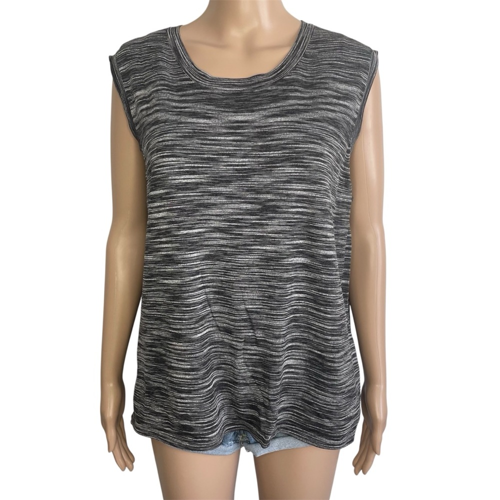 Vintage Kate Hill Dark Heather Gray Crewneck Sleeveless Pullover Thick Tank Top